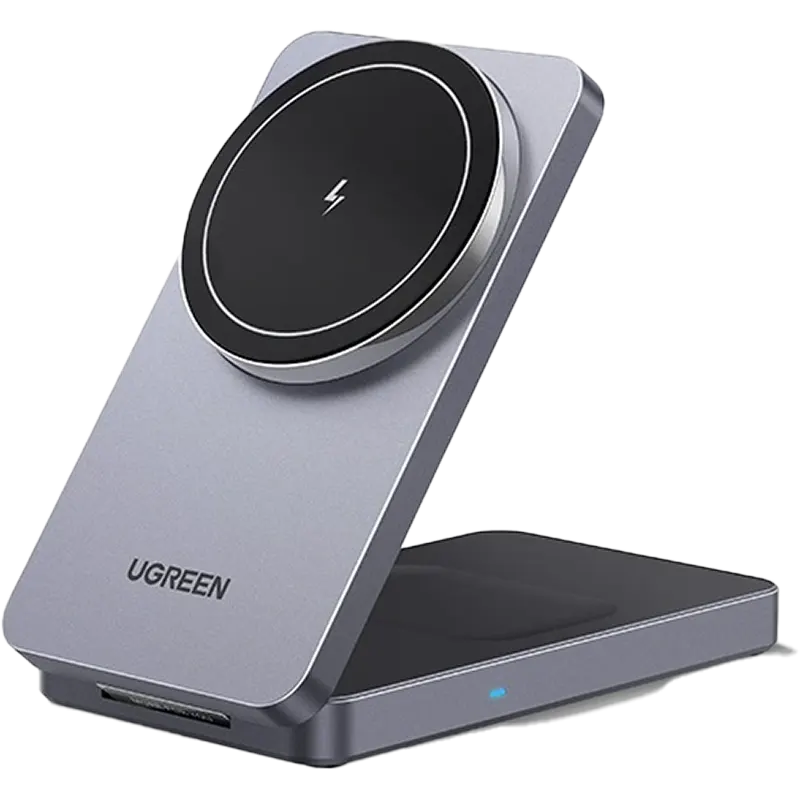 UGREEN W528  2-in-1 Magnetic (Phone (15W) and Air Pods(5W)) Wireless Charger Mascom International.webp